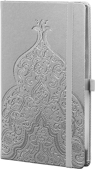 Castelli Notesz A5 Oriental Charme Silver Arabesque